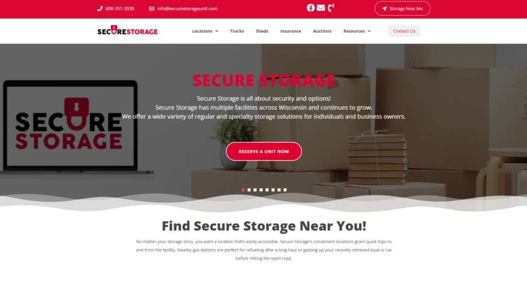 Storage Web Design