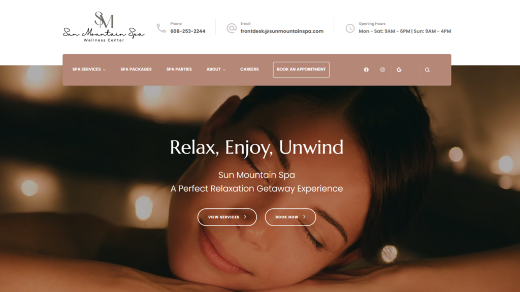 Spa Web Design