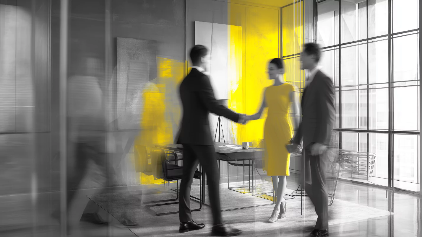 A group of people shaking hands